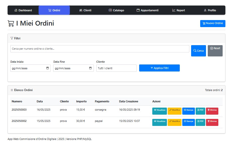 Gestionale web per rappresentanti con pannello admin