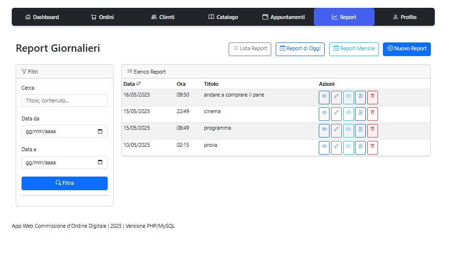 Gestionale web per rappresentanti con pannello admin