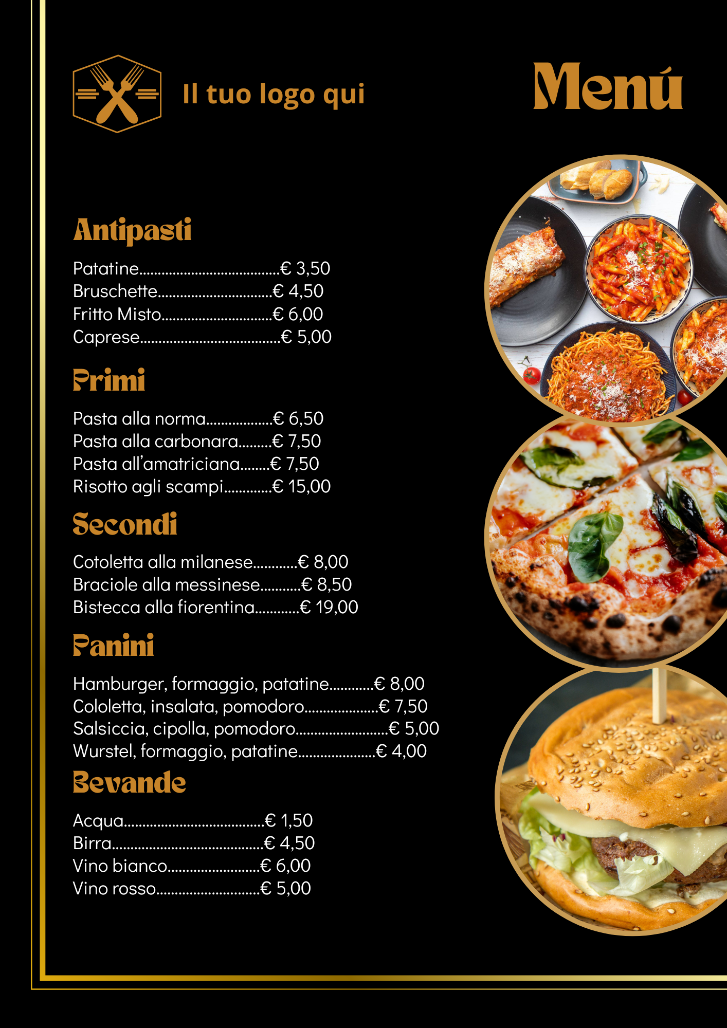 Menu digitale su tablet